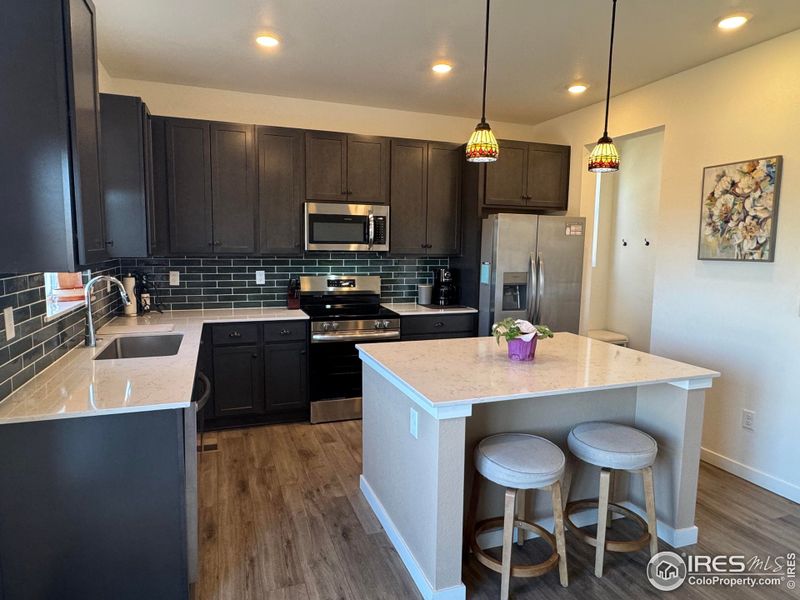 Kitchen after backsplash was complete