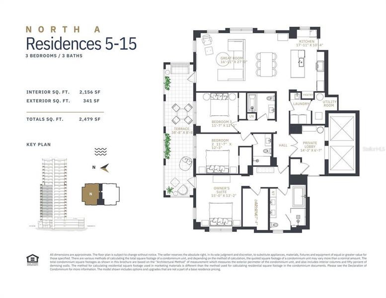 North Facing Unit 601 Floorplan North Facing Unit 601 Floorplan