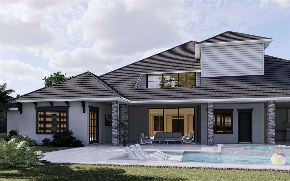 Exterior details and patio area of a home in , Myakka City (Image 3).