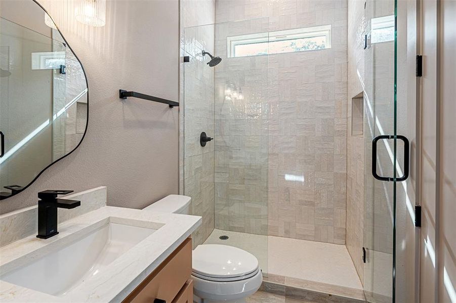 En-suite off second bedroom on main floor En-suite off second bedroom on main floor