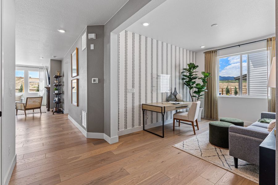 Representative furnished interior of a home built from the Boulder by Taylor Morrison in The Town Collection at Independence, Elizabeth (Image 7).