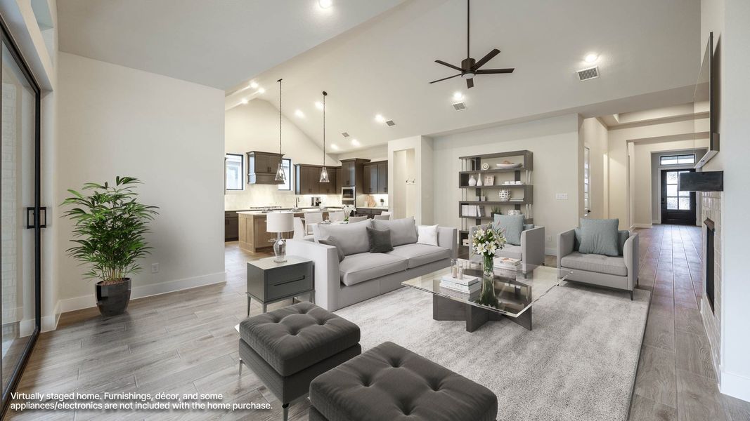 Furnished interior view inside a new home in Parkside on the River West, Georgetown (Image 4).