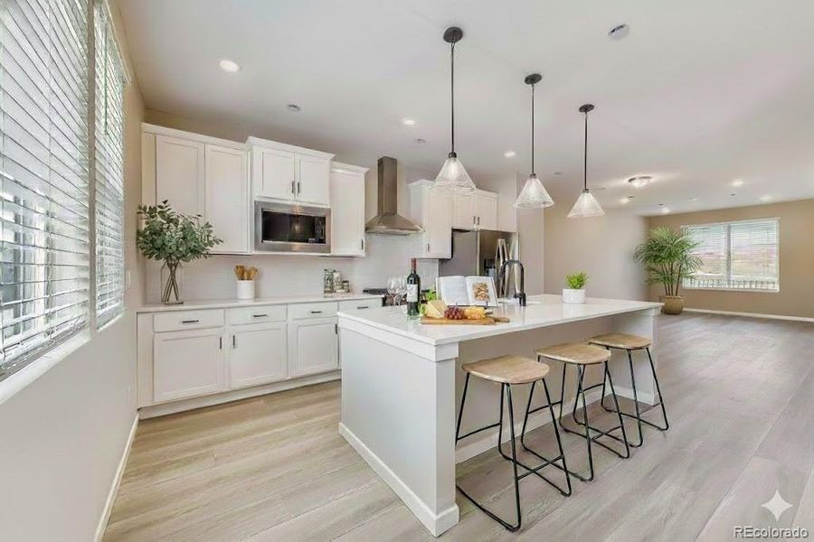 Staged kitchen of actual home