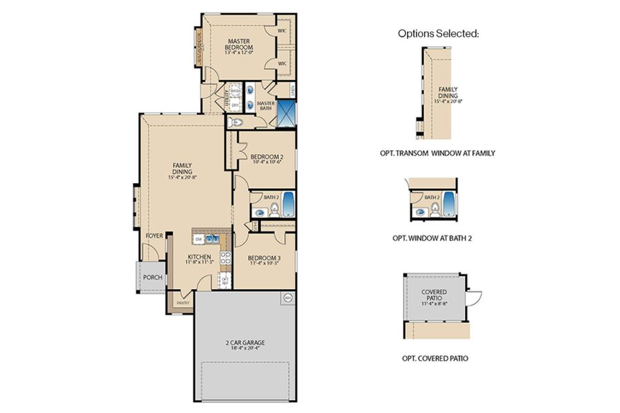 2D floor plan layout of this home in Keeneland, Aubrey, TX (Image 3).