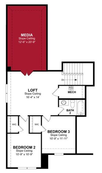 2D floor plan layout of this home in Whitewing Trails, Princeton, TX (Image 3).