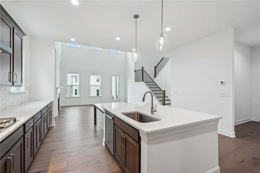 Furnished interior view inside a new home in East Harbor II at Chestatee, Dawsonville (Image 8).