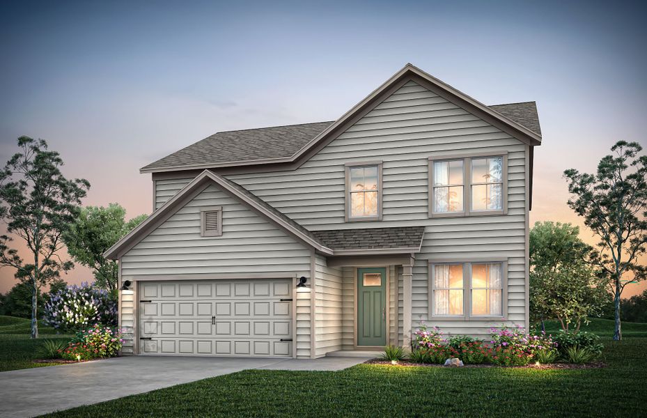 Front exterior of a new home in Harrington, Greenville, SC, highlighting curb appeal (Image 15).