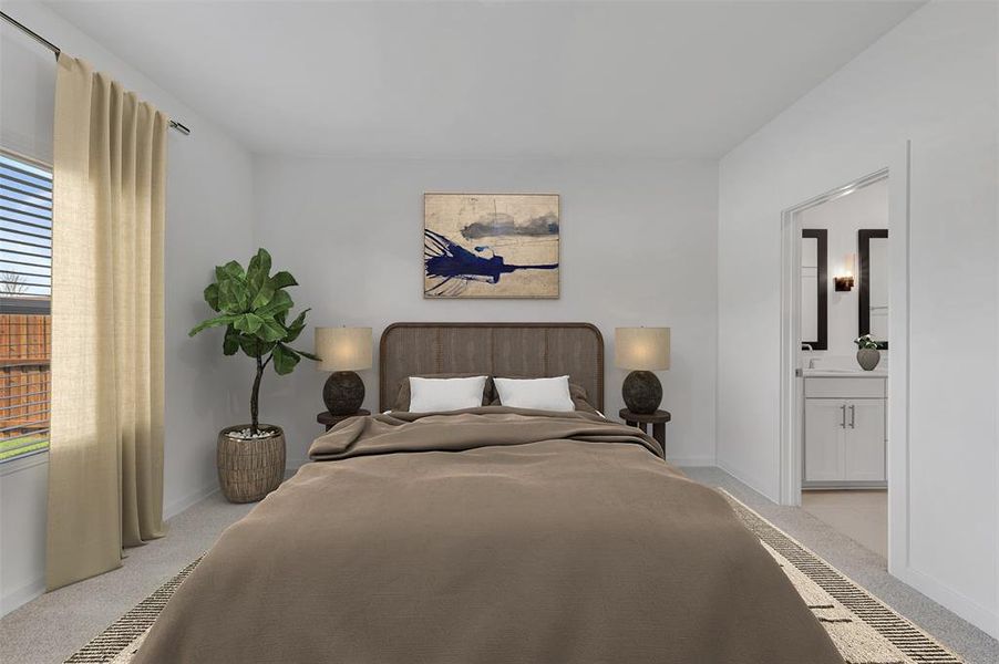 Furnished interior view inside a new home in Aspire at Reunion, Newark (Image 9).