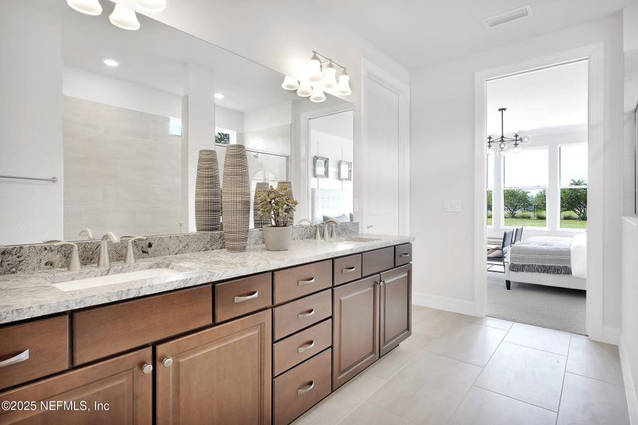 Furnished interior view inside a new home in Del Webb Wildlight, Yulee (Image 8).