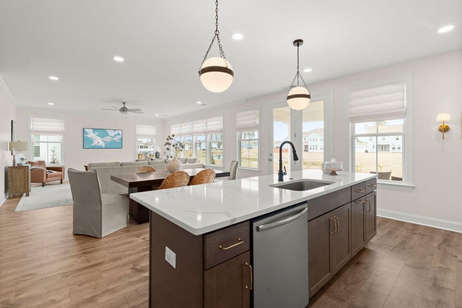 Furnished interior view inside a new home in Tidewater at Lakes of Cane Bay, Summerville (Image 30).