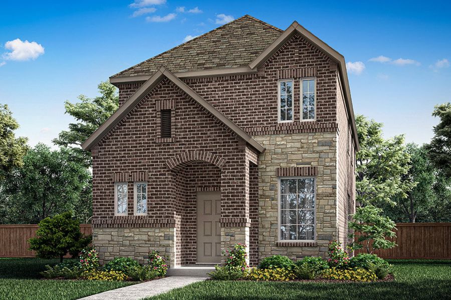 Representative exterior photo of a completed home built from the Newland by Pacesetter Homes in Elevon, Lavon, TX (Image 16).