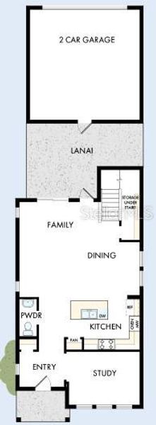 2D floor plan layout of this home in Soleta at Starkey Ranch - Cottage Series, Odessa, FL (Image 3).
