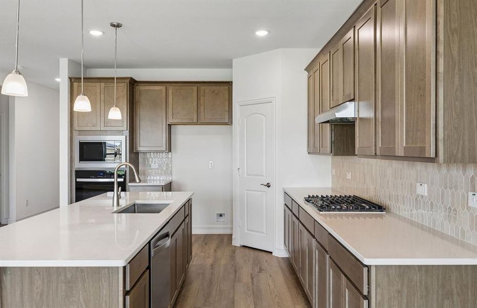 Abundant cabinet space in kitchen