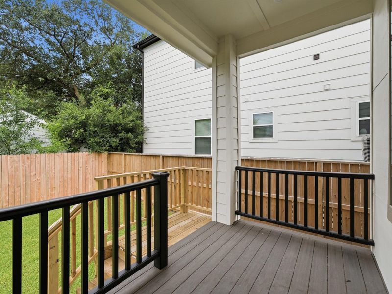Exterior details and patio area of a home in , Houston (Image 4).