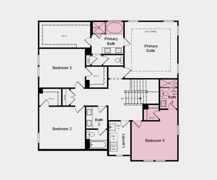 2D floor plan layout of this home in Auburn Glen, Dacula, GA (Image 2).