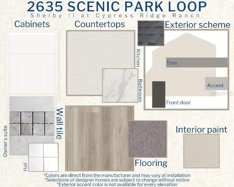 Sample of building materials used in homes in Cypress Ridge Ranch, Wimauma (Image 4). Sample of building materials used in homes in Cypress Ridge Ranch, Wimauma (Image 4).