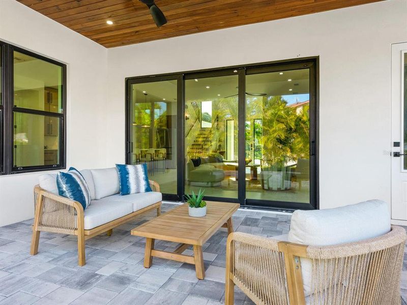 Exterior details and patio area of a home in , Sarasota (Image 29).