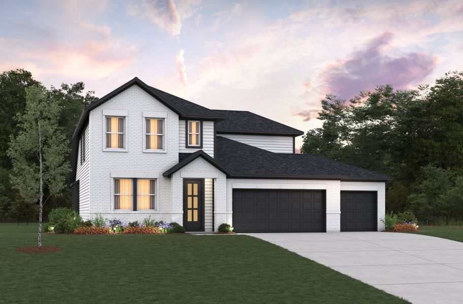 Representative exterior photo of a completed home built from the Cascade by Beazer Homes in Sunrise Cove, Texas City, TX (Image 14). Representative exterior photo of a completed home built from the Cascade by Beazer Homes in Sunrise Cove, Texas City, TX (Image 14).