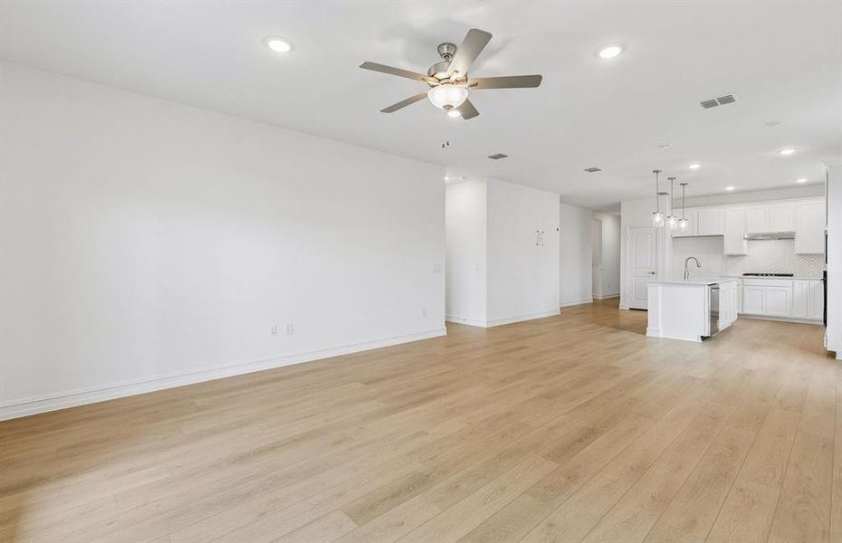 Open concept gathering room