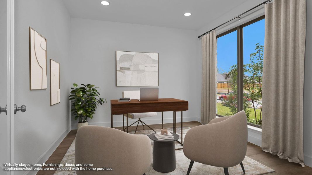 Furnished interior view inside a new home in Sienna 50', Missouri City (Image 4). Furnished interior view inside a new home in Sienna 50', Missouri City (Image 4).