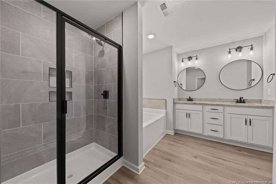 Separate walk-in shower