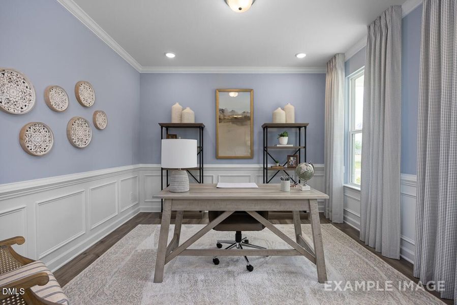 Furnished interior view inside a new home in Rockport, Wake Forest (Image 8). Furnished interior view inside a new home in Rockport, Wake Forest (Image 8).