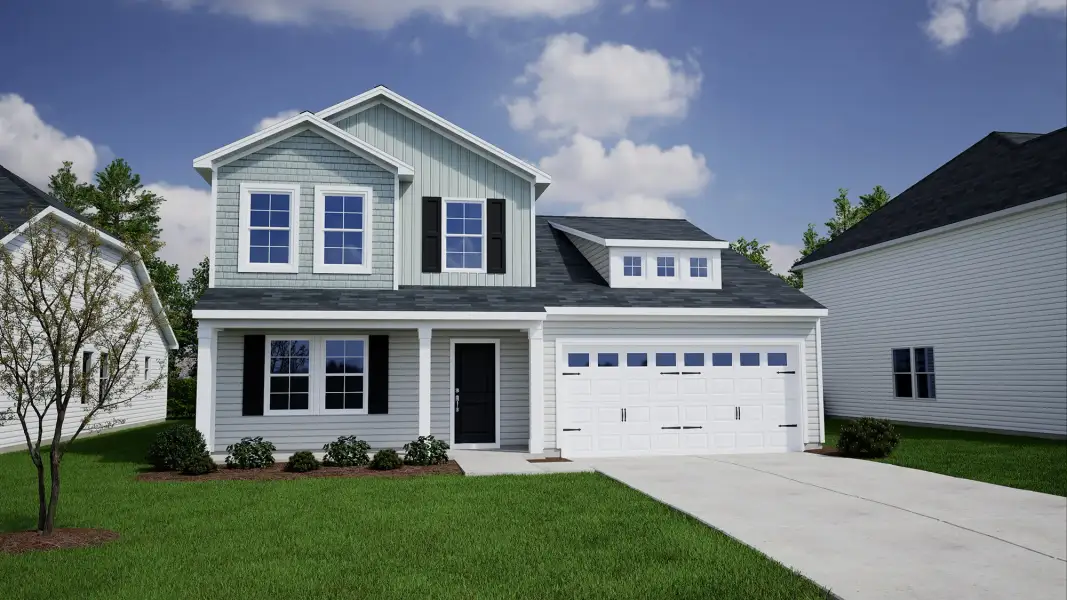 Representative exterior photo of a completed home built from the Pickens - Genesis Value Collection by Mungo Homes in Fairfield Place East and West, Chesnee, SC (Image 17).
