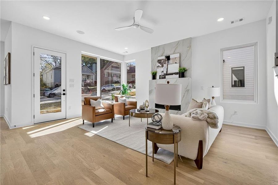 Furnished interior view inside a new home in , Atlanta (Image 19).
