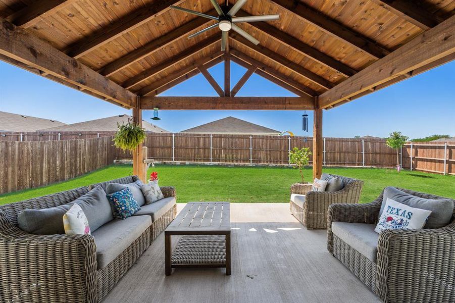 Exterior details and patio area of a home in Wildwood, Royse City (Image 3).
