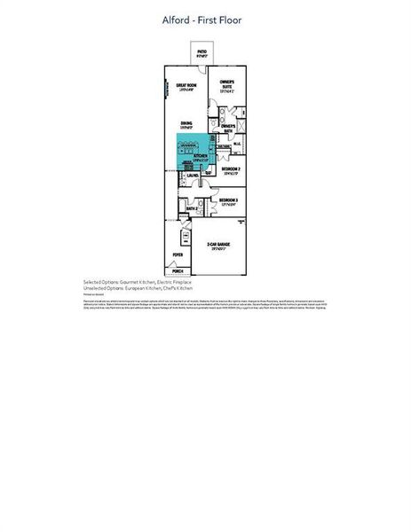 Alford - Floor Plan with European Kitchen Alford - Floor Plan with European Kitchen