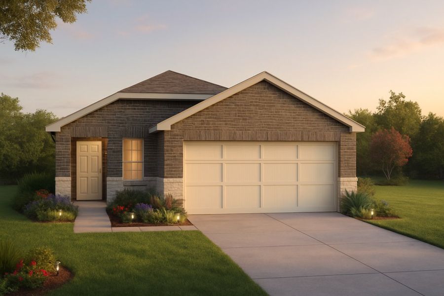 Representative exterior photo of a completed home built from the Harris Colony At Pinehurst by Brohn Homes in Colony at Pinehurst, Pinehurst, TX (Image 15).