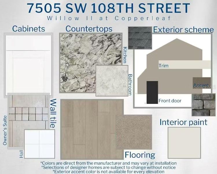 Sample of building materials used in homes in Copperleaf, Ocala (Image 4). Sample of building materials used in homes in Copperleaf, Ocala (Image 4).