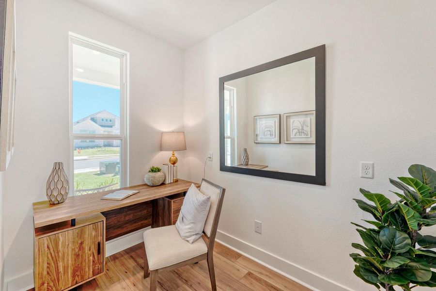 Furnished interior view inside a new home in Freedom at Anthem, Kyle (Image 17).