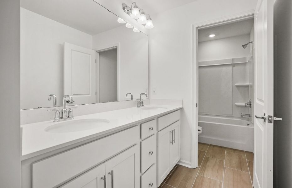 Representative furnished interior of a home built from the Kirby by Pulte Homes in Wimberly, Willow Spring (Image 8).