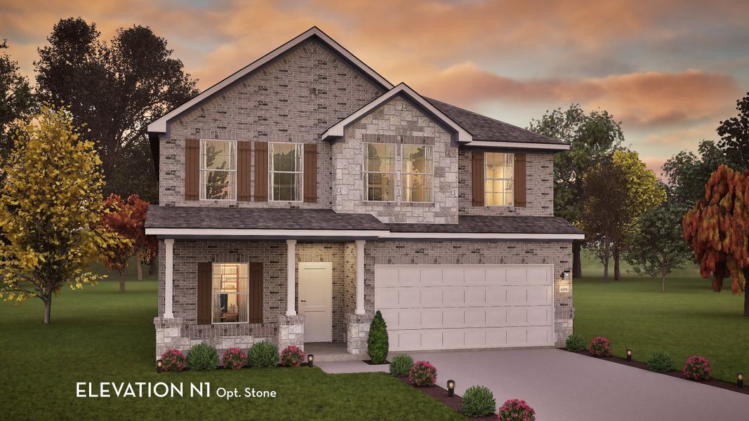 Representative exterior photo of a completed home built from the Rio Grande by CastleRock Communities in Saddlebrook Estates, Waxahachie, TX (Image 21). Representative exterior photo of a completed home built from the Rio Grande by CastleRock Communities in Saddlebrook Estates, Waxahachie, TX (Image 21).