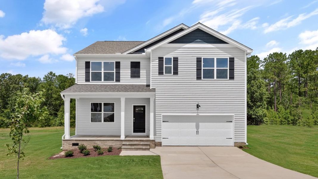 Representative exterior photo of a completed home built from the Hayden by D.R. Horton in Mason Ridge, Spring Lake, NC (Image 23).