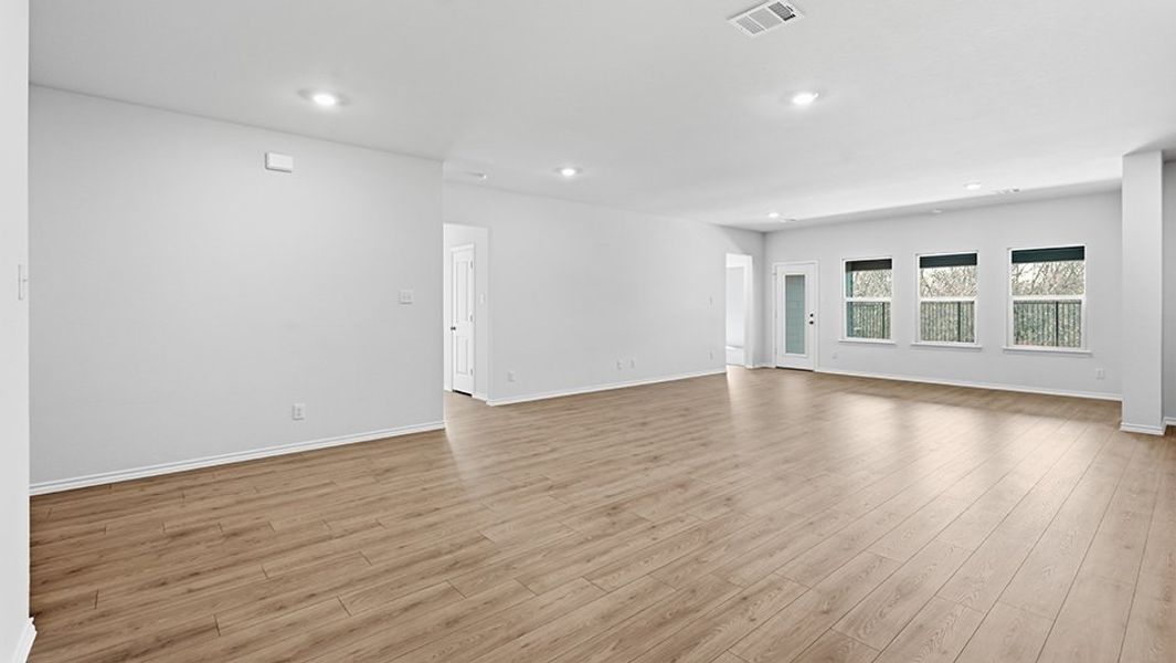Representative unfurnished interior of a home built from the Irving by D.R. Horton in Northspur, Terrell (Image 6). Representative unfurnished interior of a home built from the Irving by D.R. Horton in Northspur, Terrell (Image 6).
