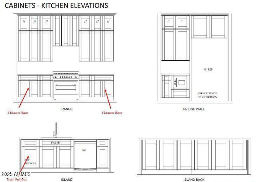Cabinets - Kitchen Elevation