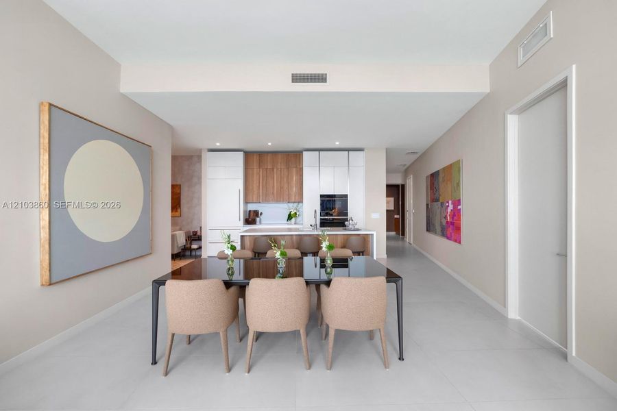 Furnished interior view inside a new home in , Miami (Image 13).
