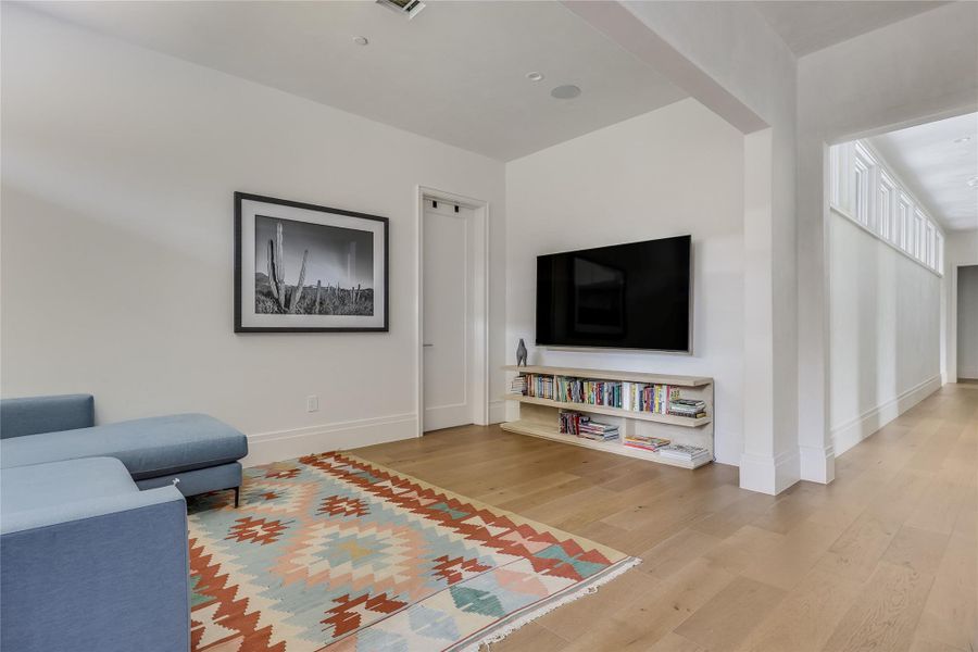 This flex room is perfect for media or a play space.