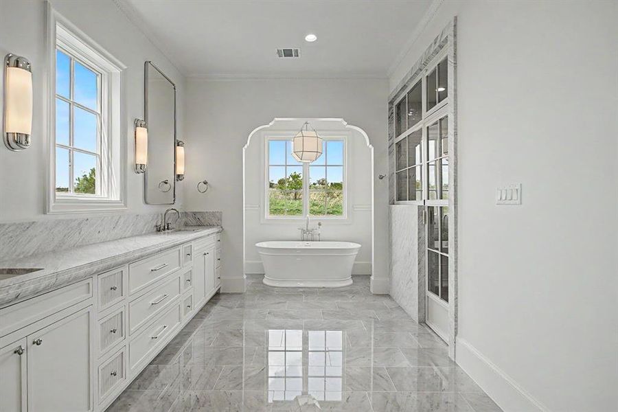 Furnished interior view inside a new home in , Aledo (Image 7).