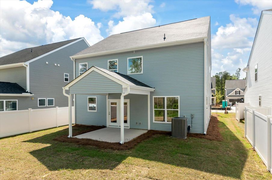 Exterior details and patio area of a home in Parker's Preserve, Ridgeville (Image 14).