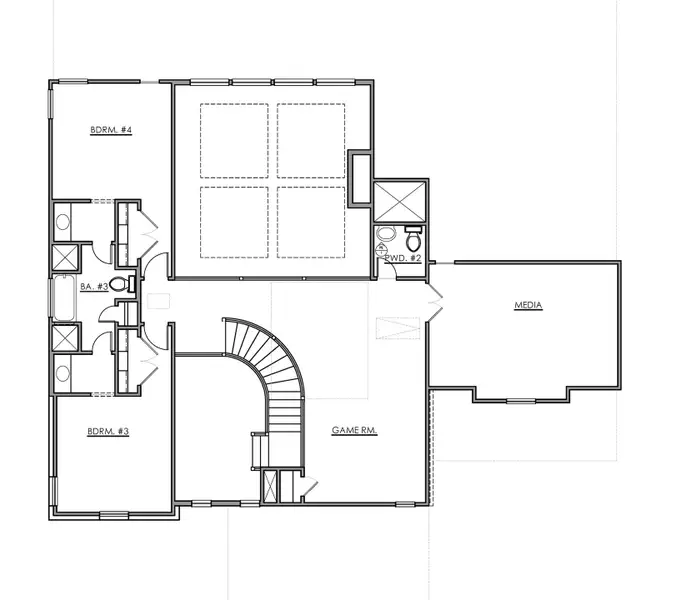 2D floor plan layout of this home in Santa Rita Ranch, Liberty Hill, TX (Image 3).