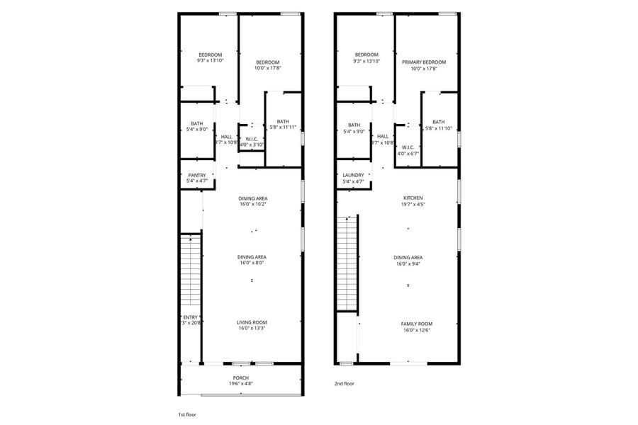 two units- one unit on bottom floor and second unit on top floor