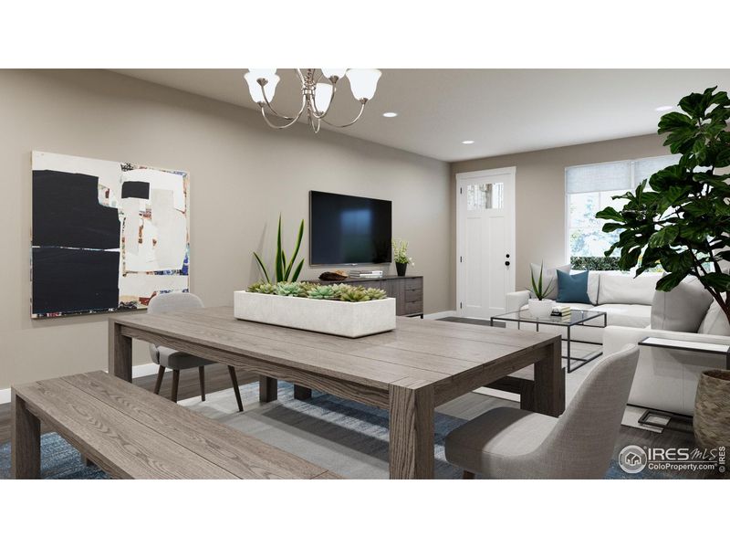 Furnished interior view inside a new home in Highlands at Fox Hill - Discovery, Longmont (Image 12).