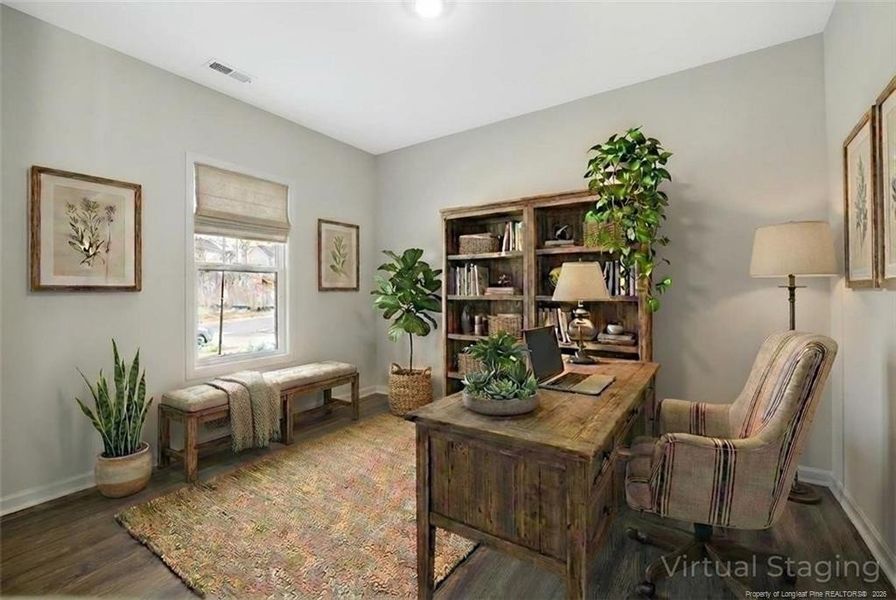 Study - virtually staged