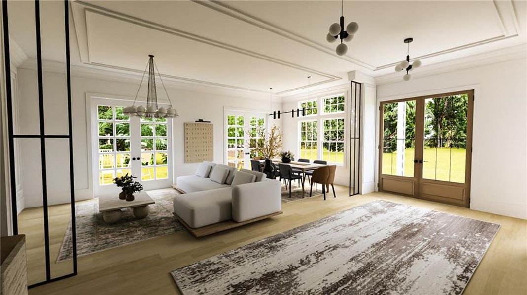 Furnished interior view inside a new home in , Milton (Image 6). Furnished interior view inside a new home in , Milton (Image 6).