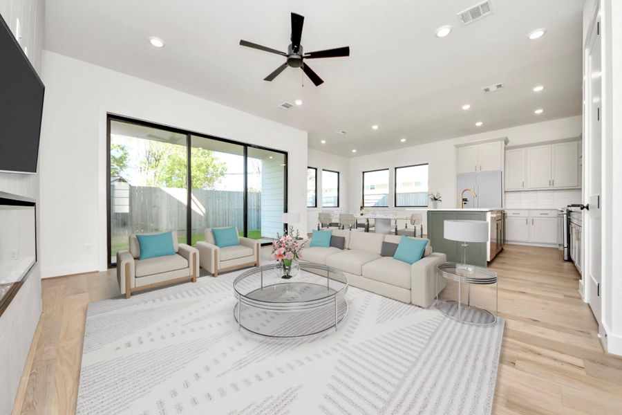 Furnished interior view inside a new home in Caywood Place, Houston (Image 6). Furnished interior view inside a new home in Caywood Place, Houston (Image 6).