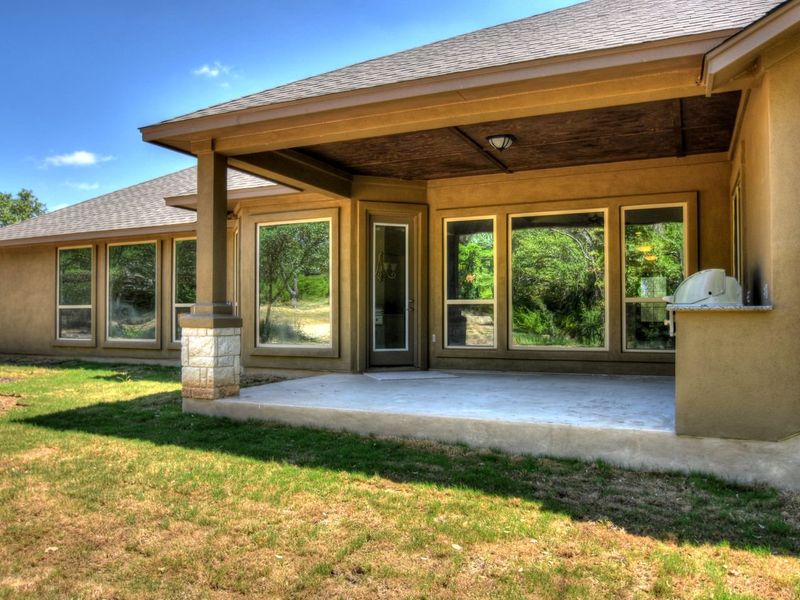 Representative exterior details of a home built from the San Simeon I by Giddens Homes in Clearwater Ranch, Liberty Hill (Image 103).