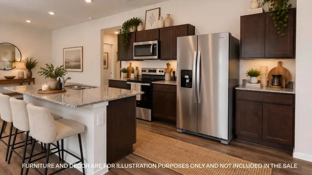 Furnished interior view inside a new home in Midtown Reserve, College Station (Image 12).